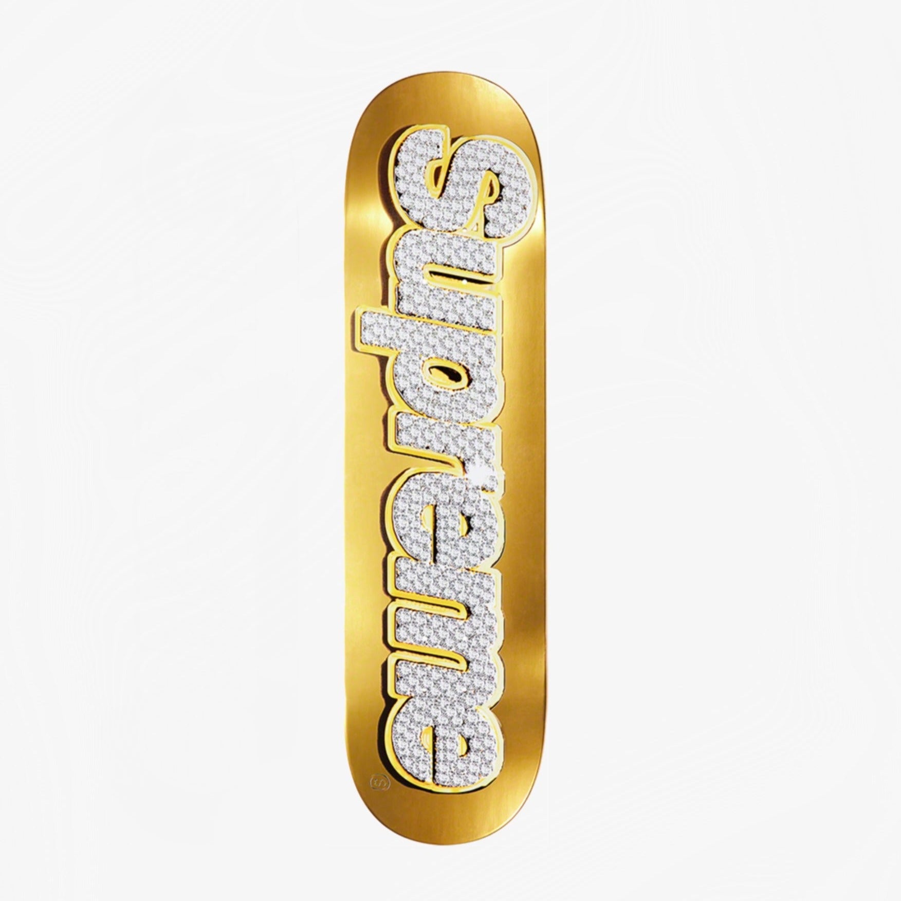 Supreme Bling Box Logo Skateboard Gold – FunkyInsole