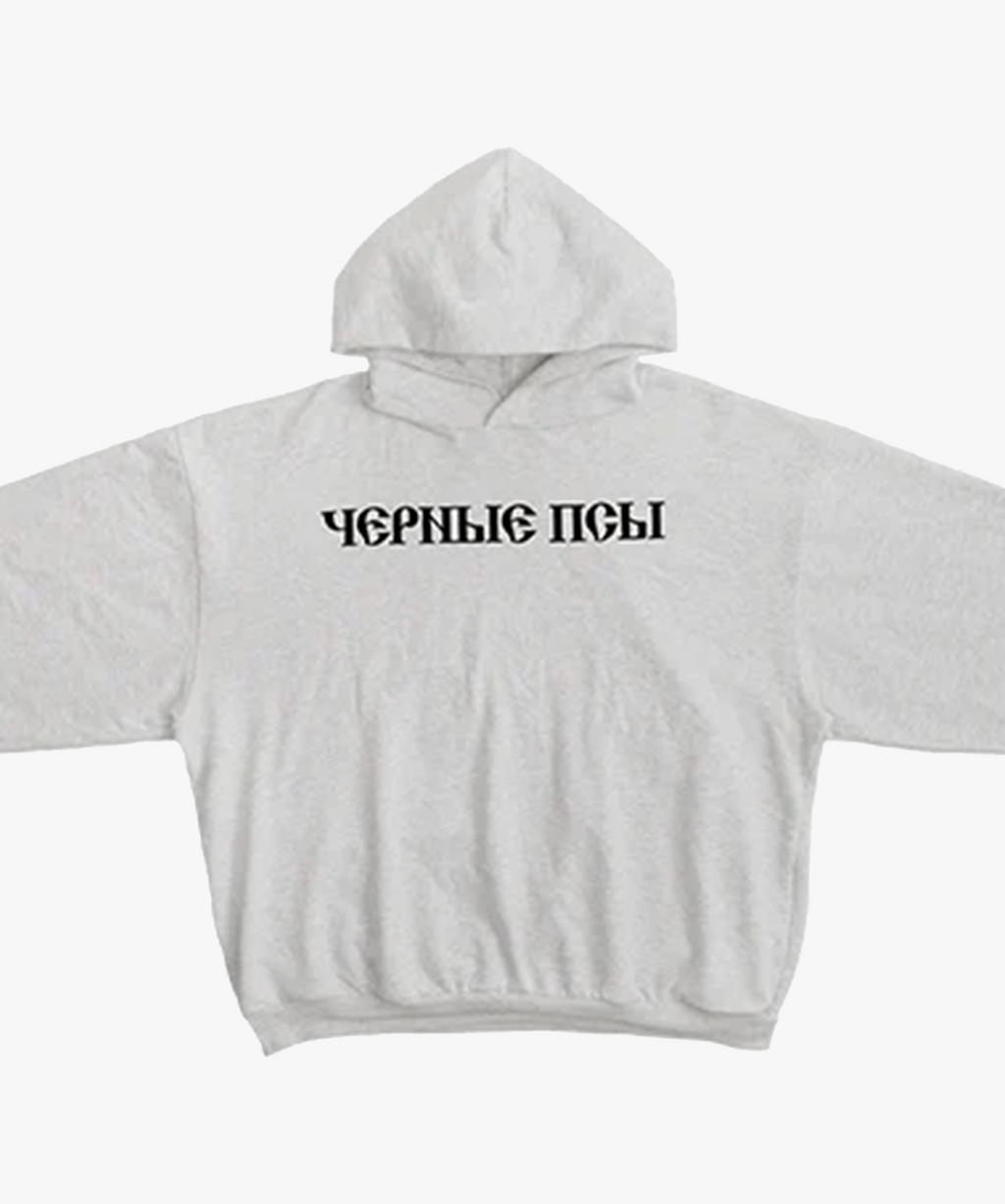 YZY Gosha Black Dogs Hoodie Heather Grey