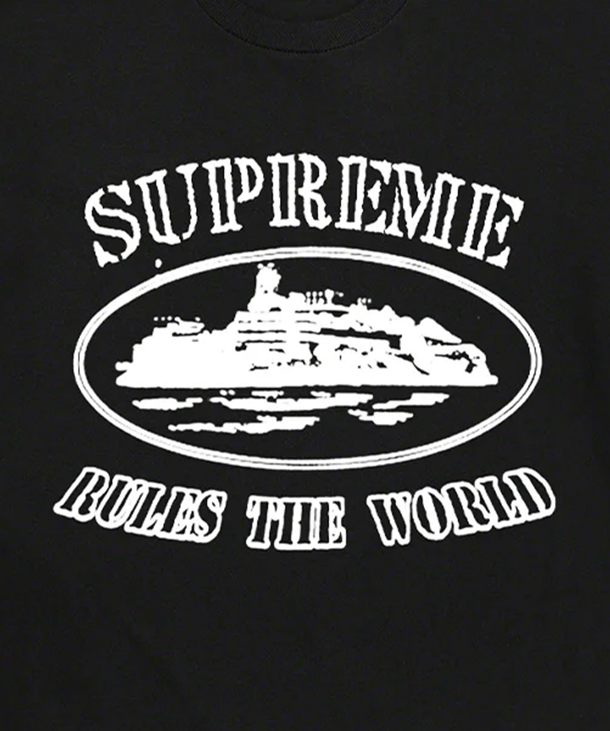 Supreme x Corteiz Rules The World Tee 'Black' – Funky Insole Supreme x Corteiz Rules The World Tee 'Black' – Funky Insole