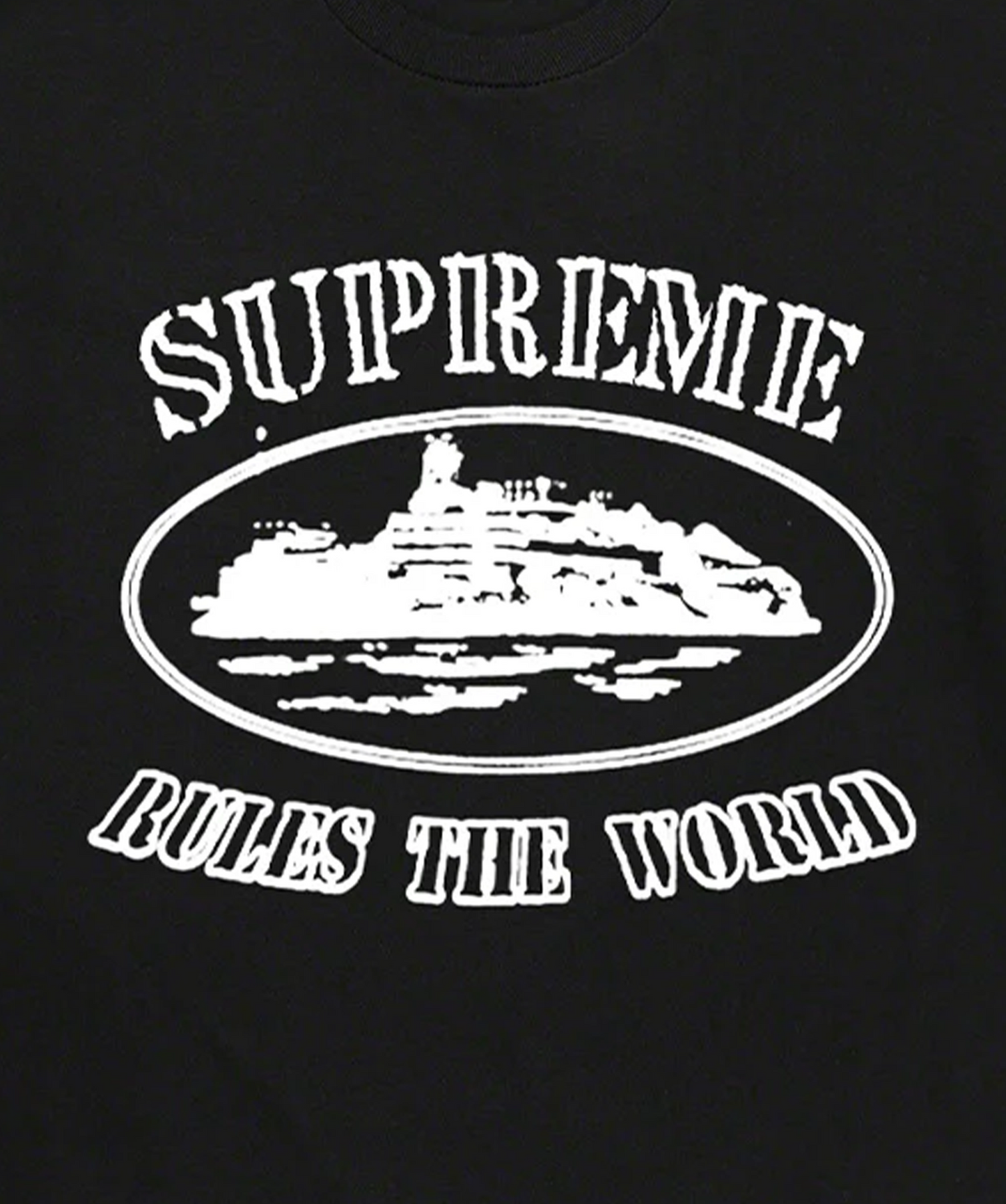 Supreme x Corteiz Rules The World Tee 'Black' - Funky Insole