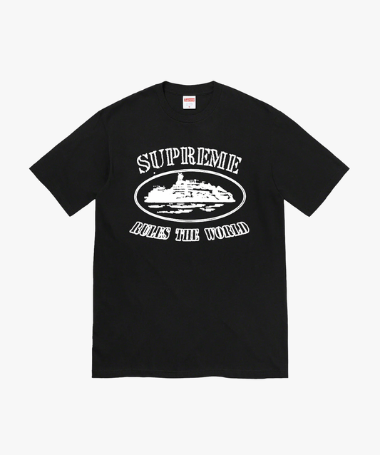 Supreme x Corteiz Rules The World Tee 'Black' - Funky Insole