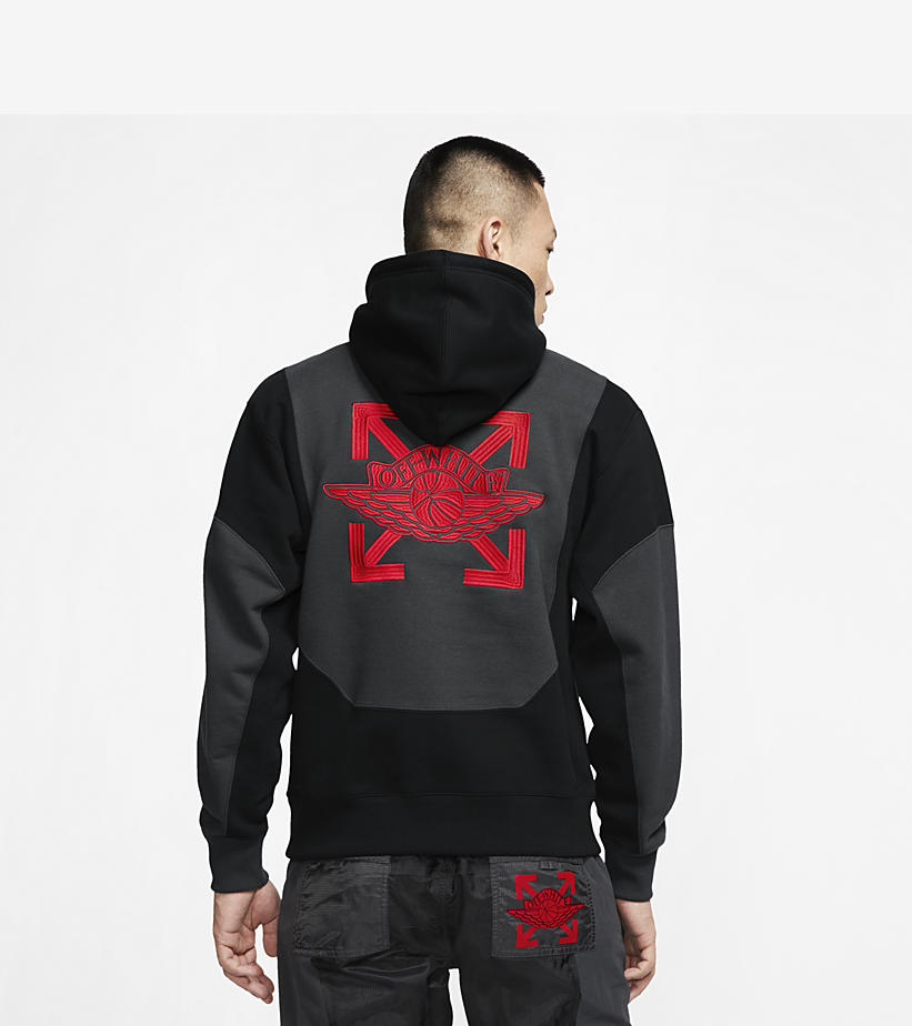 Jordan off white hoodie black Clearance