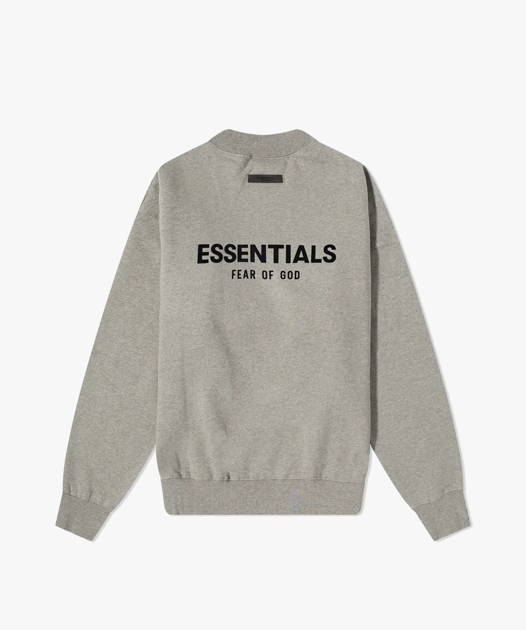 Fear of God Essentials Logo Crew Neck Sweat Dark Oatmeal - Funky Insole