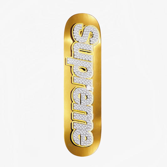 Supreme Bling Box Logo Skateboard Gold - Funky Insole