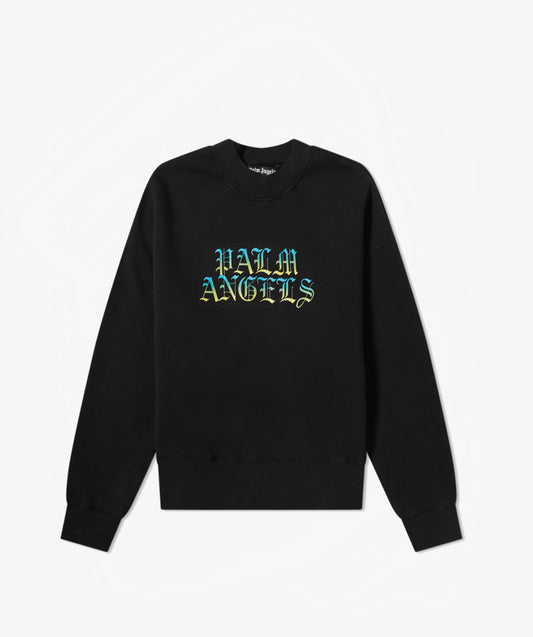 Palm Angels Hue Gothic Logo Crew Sweat - Funky Insole