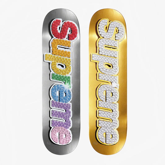 Supreme Bling Box Logo Skateboard Set - Funky Insole