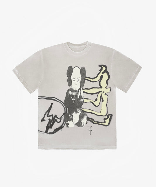 Travis Scott Cactus Jack x Kaws for Fragment Tee Aged Yellow - Funky Insole