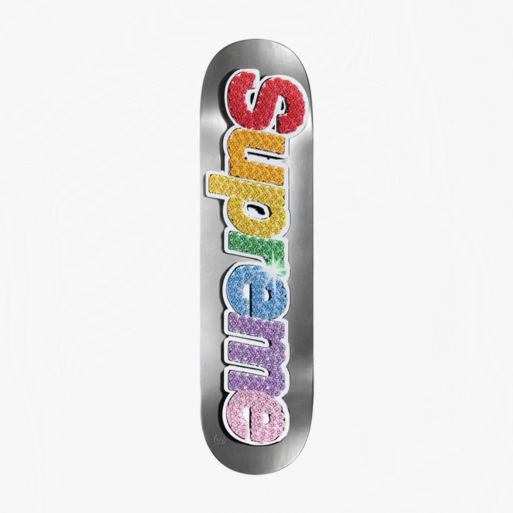 Supreme Bling Box Logo Skateboard プラチナム