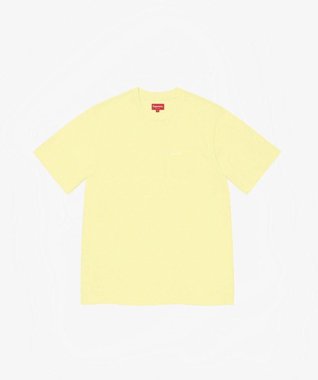 Supreme S/S Pocket Tee Pale Yellow - Funky Insole